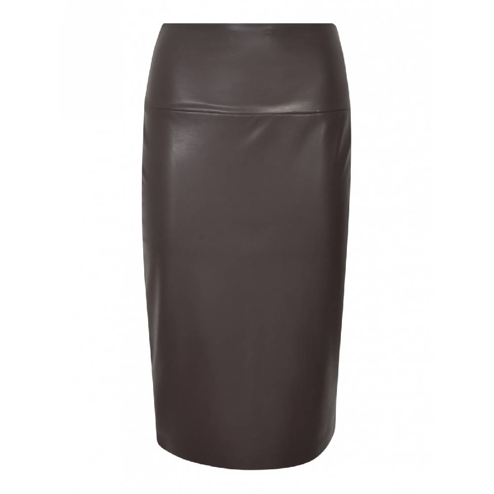 NORMA KAMALI Gonna tubino ecopelle