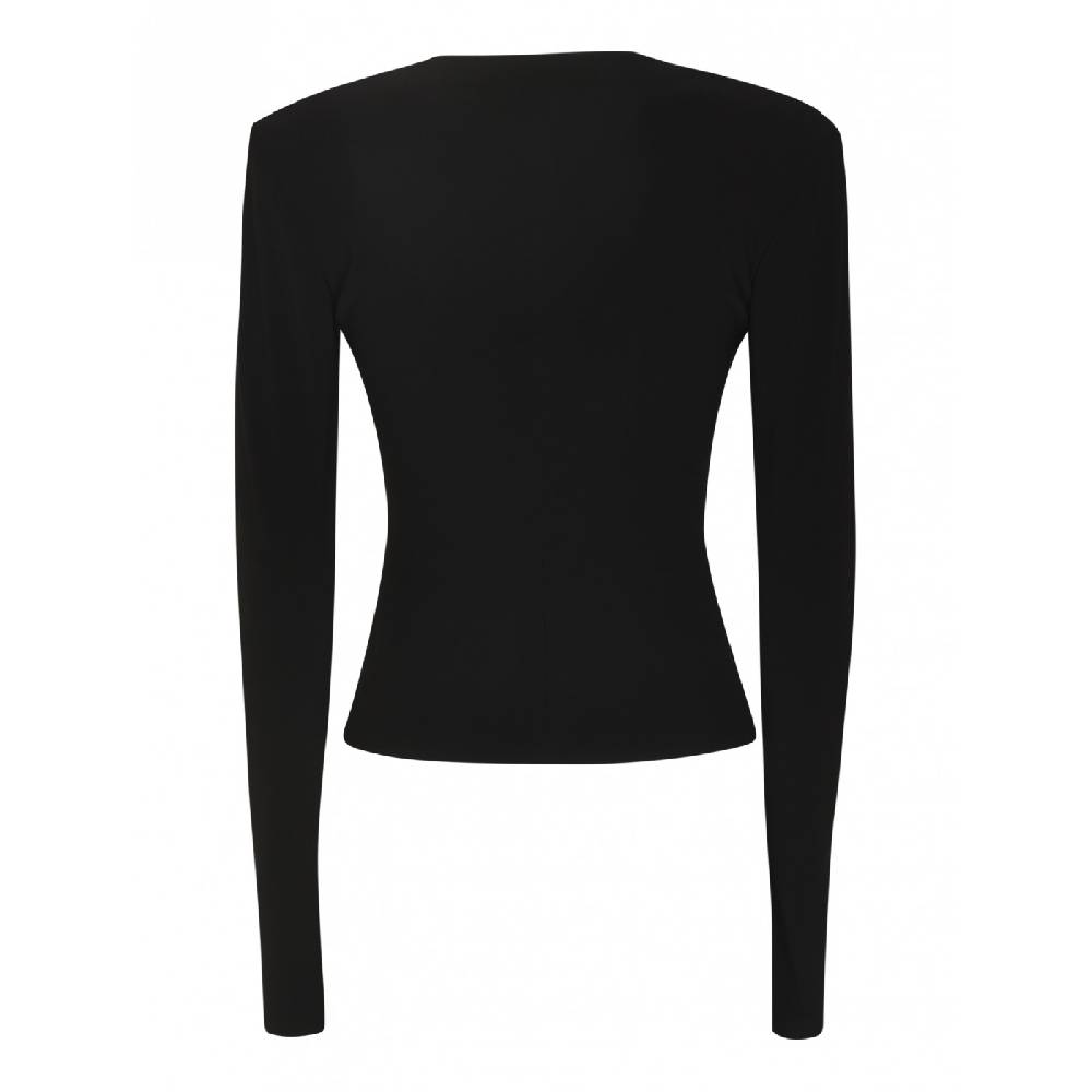 NORMA KAMALI Maglia Girocollo M L Spalla Imbottita