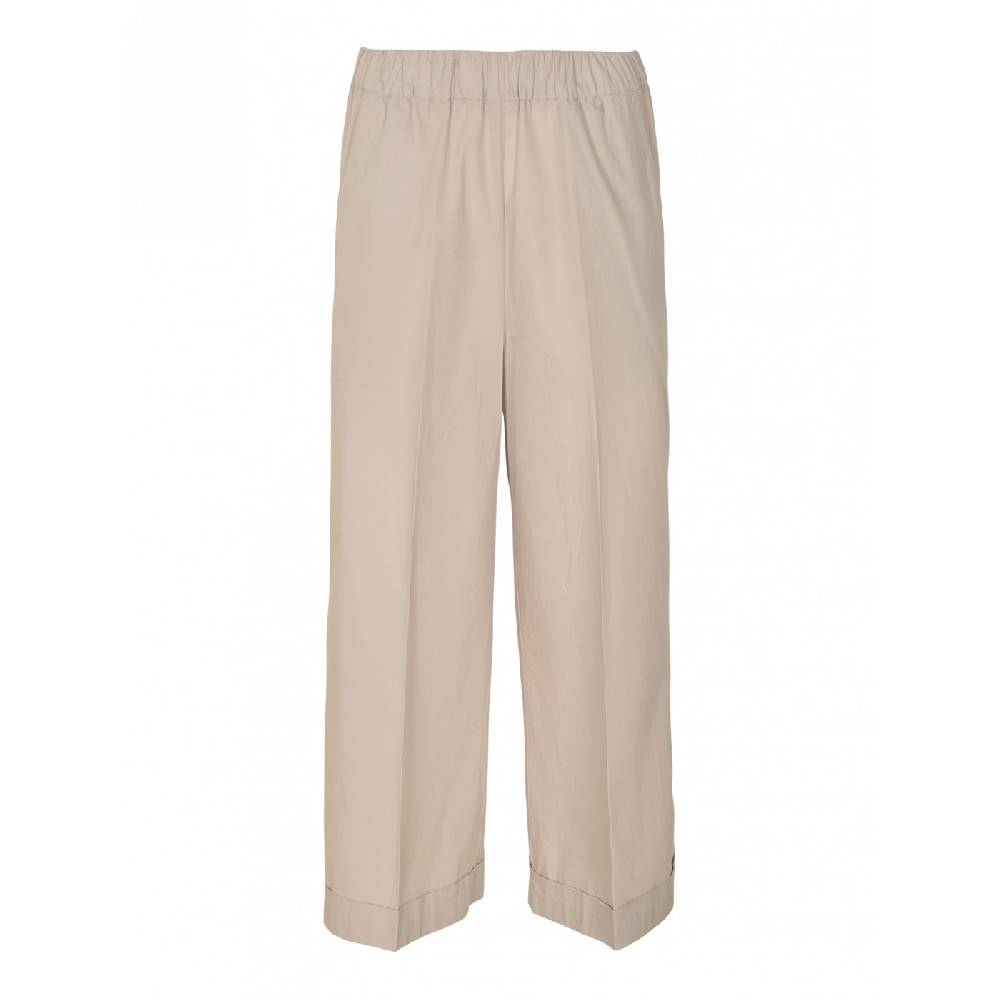 KILTIE Olivia pantaloni gamba con risvolto elastico in vita