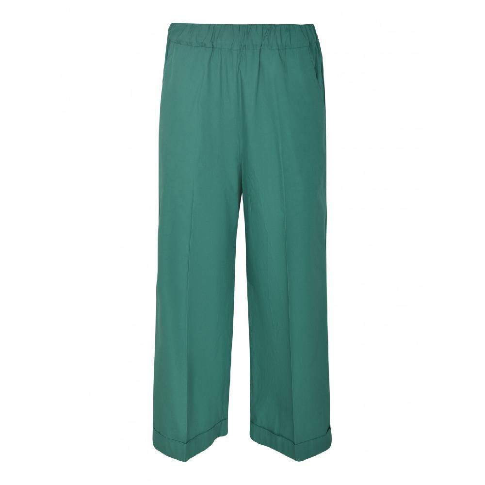 KILTIE Olivia pantaloni gamba con risvolto elastico in vita