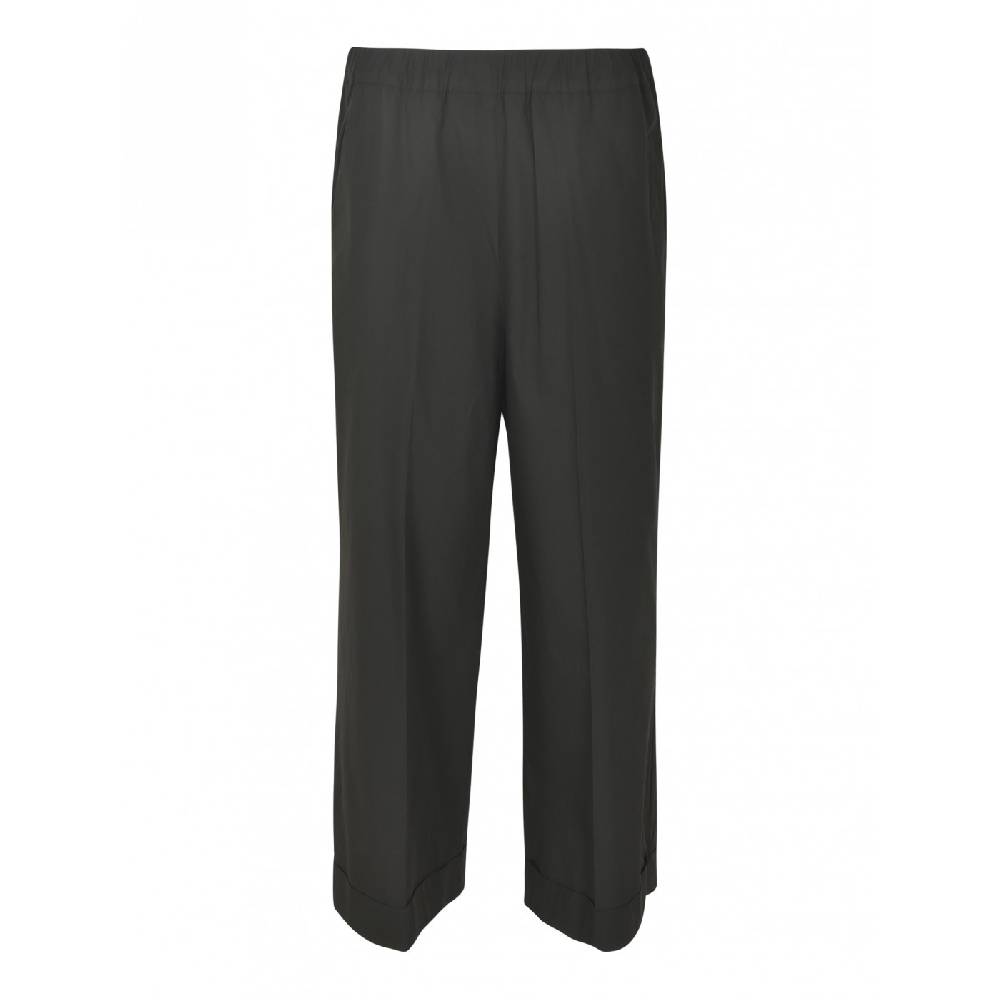 KILTIE Olivia pantaloni gamba con risvolto elastico in vita