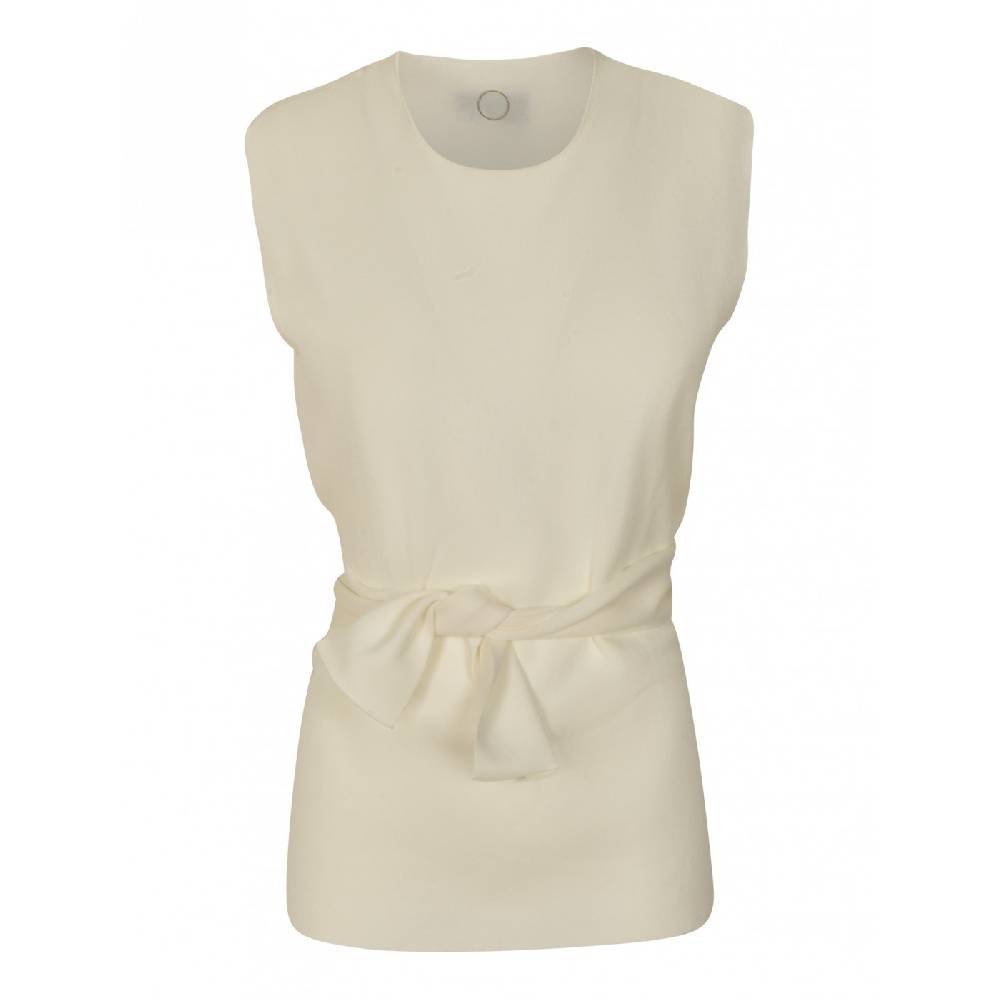 OYUNA Top girocollo senza maniche con cintura