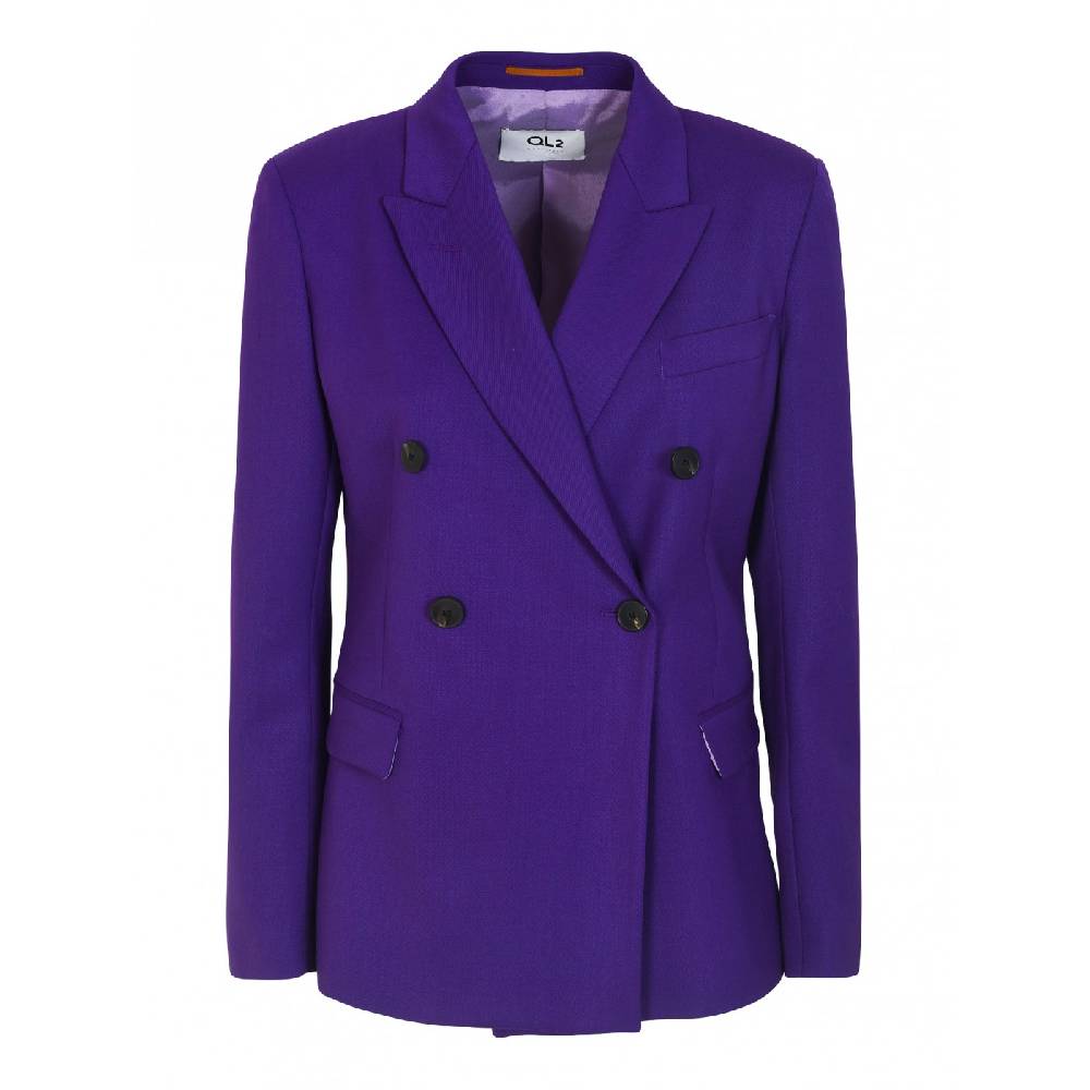 QUELLEDUE Giacca doppiopetto bice