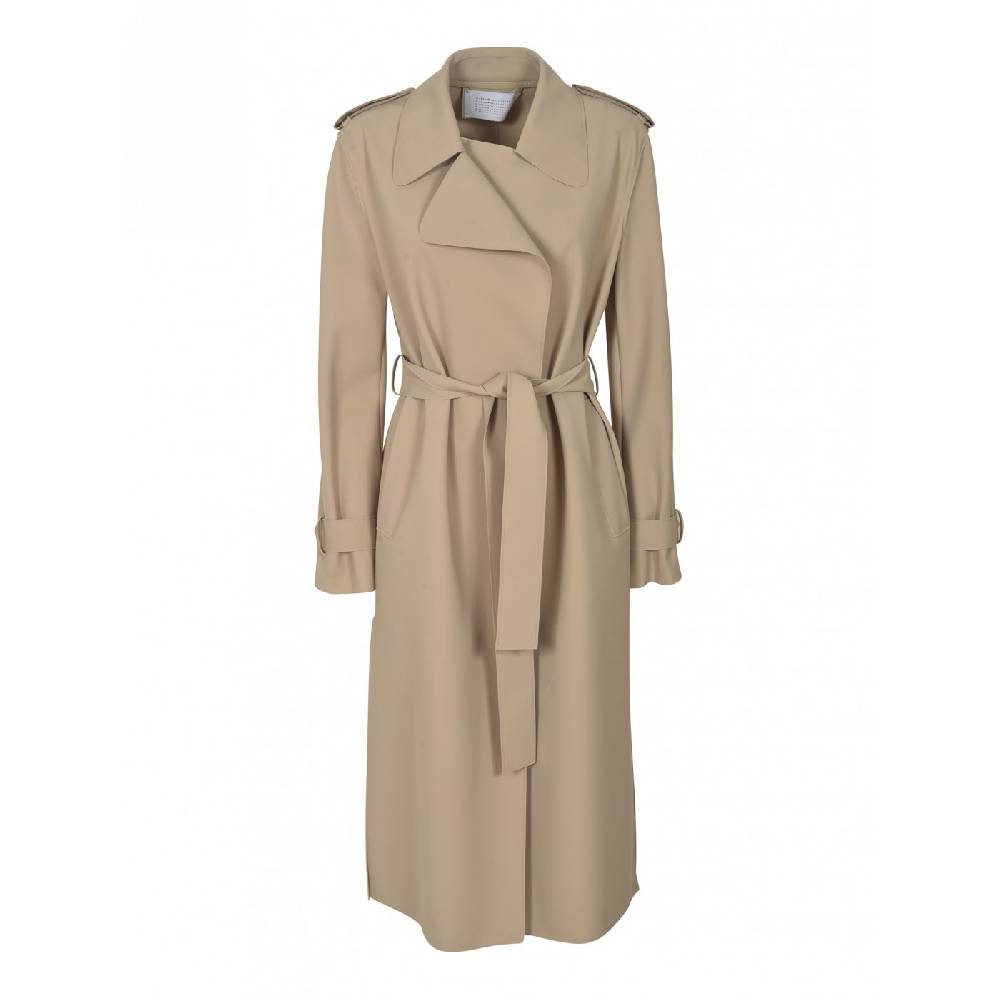 HARRIS WHARF LONDON Trench scuba con spacchi laterali