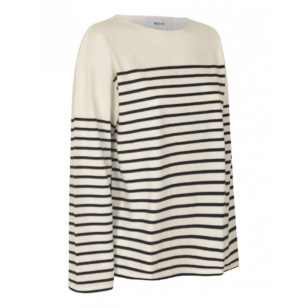 VIS A VIS T Shirt Barchetta Manica Lunga Righe