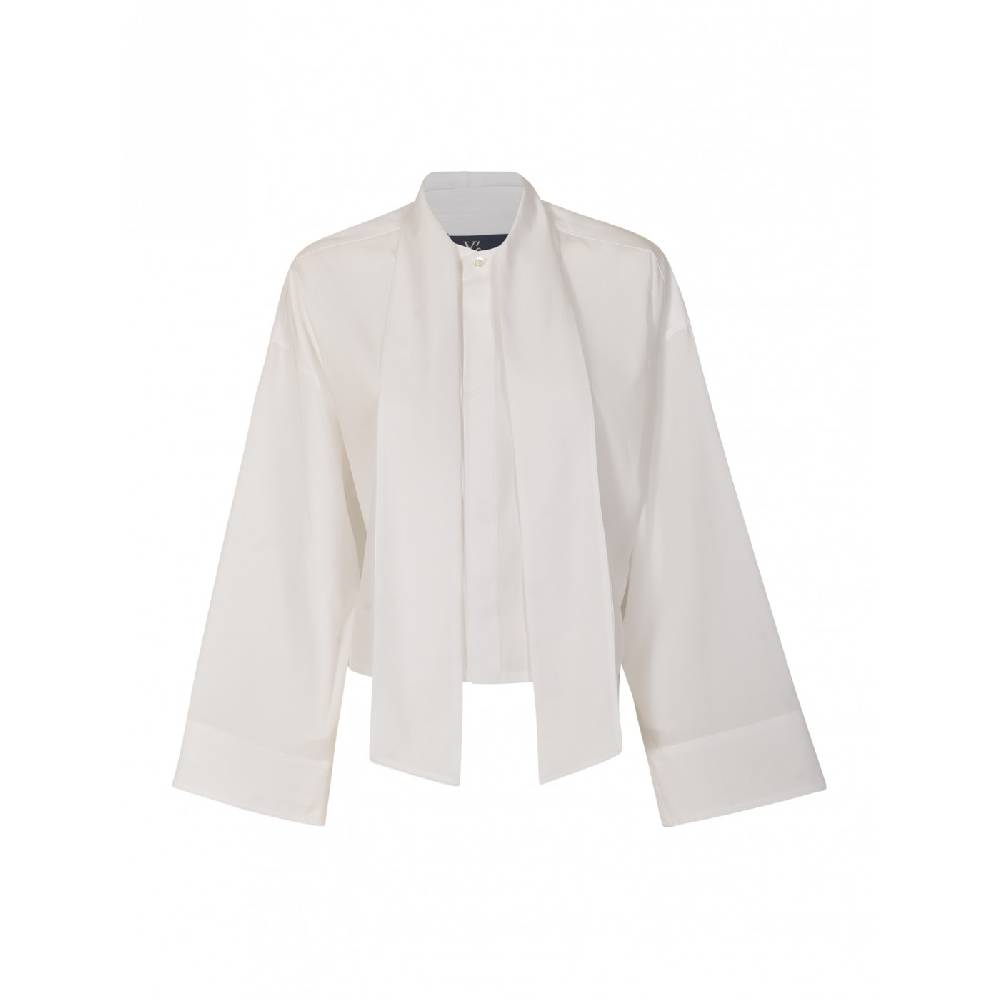 Y'S YOHJI YAMAMOTO Camicia corta collo foulard