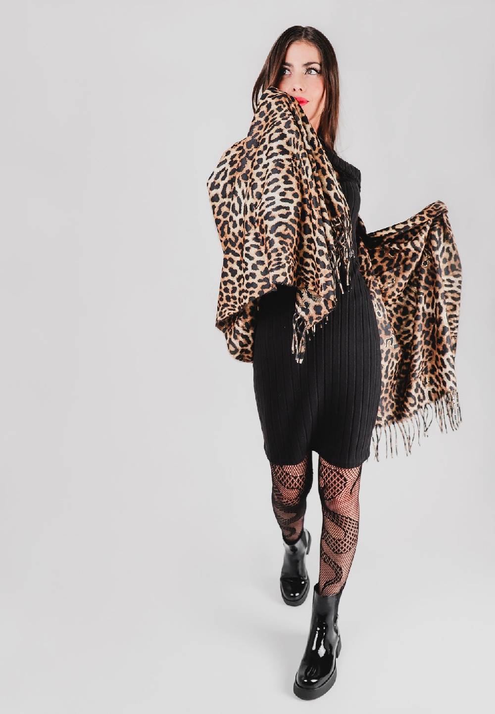 Queen Helena Sciarpa leopardata - SC02