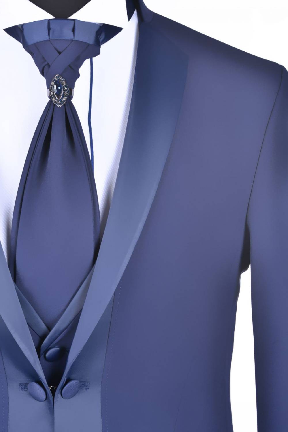 Baggi Abito Alla Coreana Da Sposo Blu Marine Baggi Cerimonia