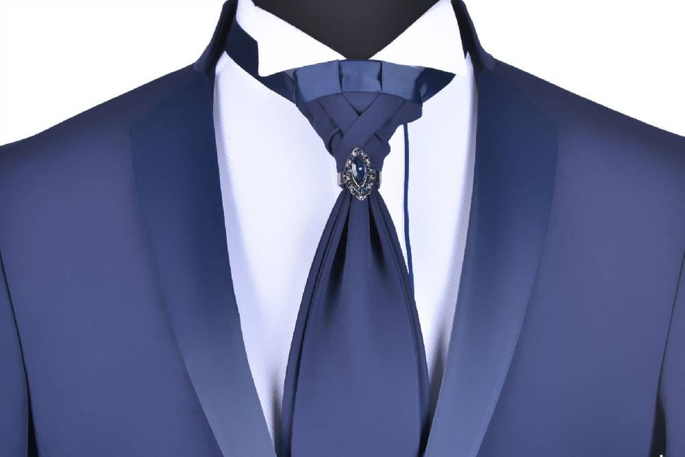 Baggi Abito Alla Coreana Da Sposo Blu Marine Baggi Cerimonia