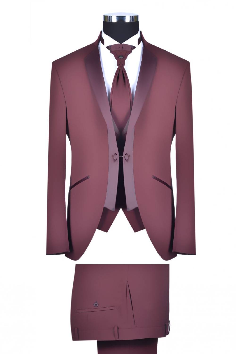 Baggi Abito alla coreana da sposo rosa borgogna baggi cerimonia