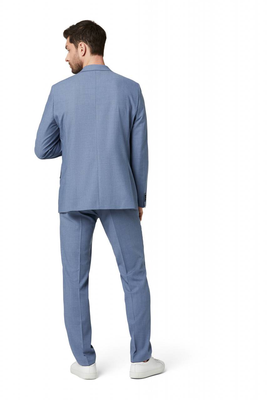 Digel Abito Azzurro Chiaro Digel Lana Stretch Drop Quattro Comfort Fit