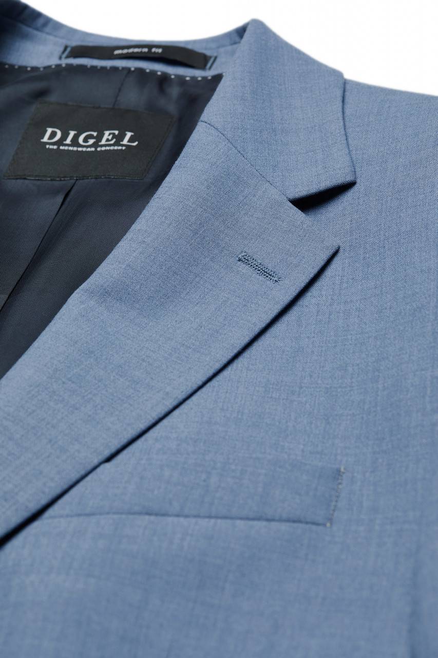 Digel Abito Azzurro Chiaro Digel Lana Stretch Drop Quattro Comfort Fit