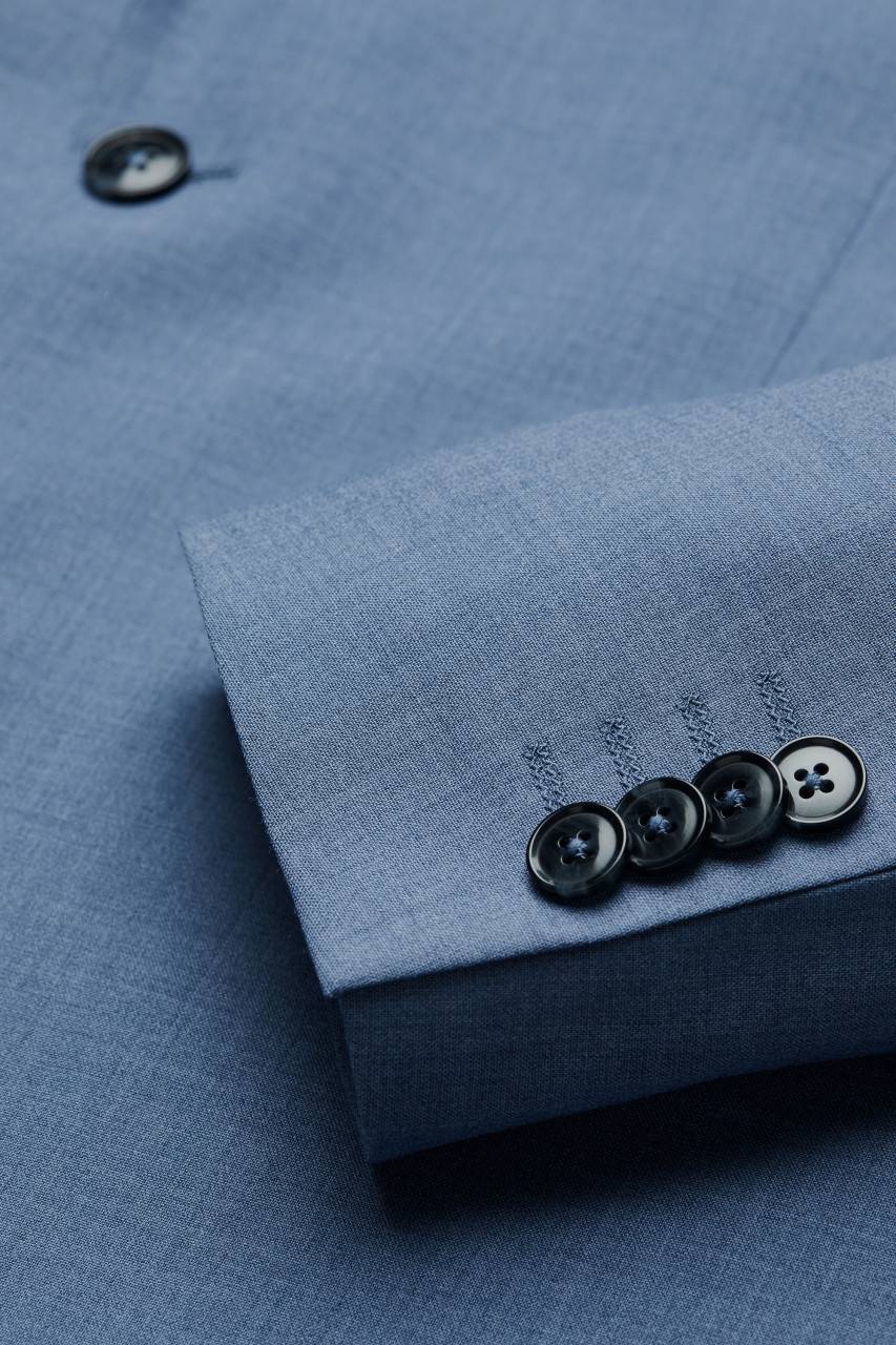 Digel Abito Azzurro Chiaro Digel Lana Stretch Drop Quattro Comfort Fit