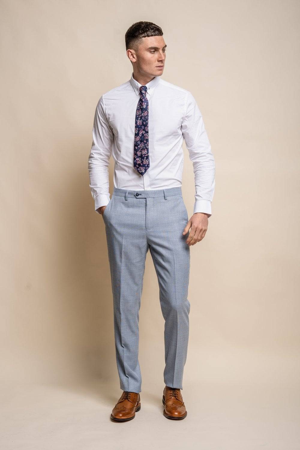 House Of Cavani Abito Azzurro Chiaro House Of Cavani Semi Foderato Stretch Modern Fit