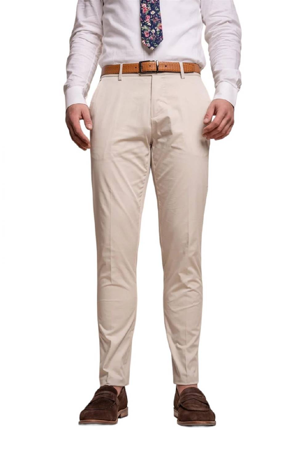 House Of Cavani Abito Beige Cavani In Cotone Stretch Sfoderato