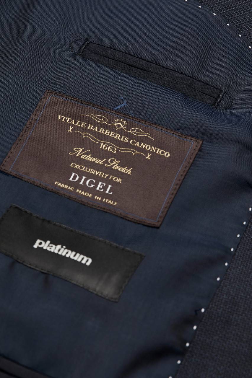 Digel Abito Blu Digel Drop Sei Modern Fit In Lana Vitale Barberis Canonico