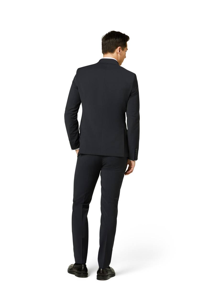 Digel Abito Blu Digel Slim Fit Doppiopetto Misto Lana Bi-stretch