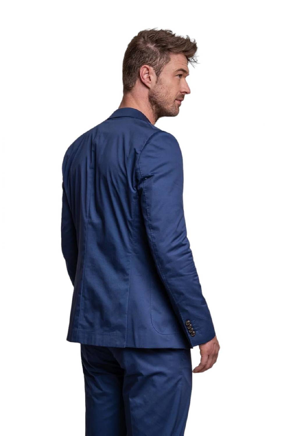 House Of Cavani Abito Blu Elettrico Cavani In Cotone Stretch Sfoderato