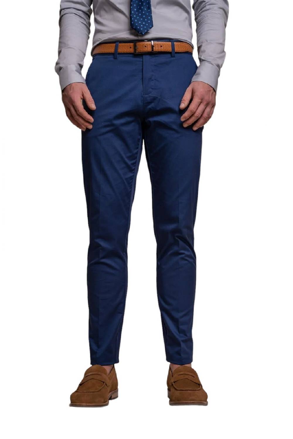 House Of Cavani Abito Blu Elettrico Cavani In Cotone Stretch Sfoderato