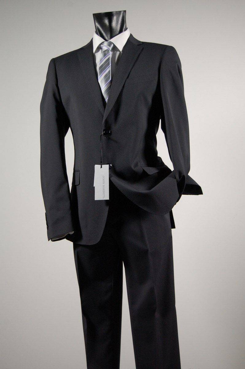 John Barritt Abito blu gessato john barritt elasticizzato