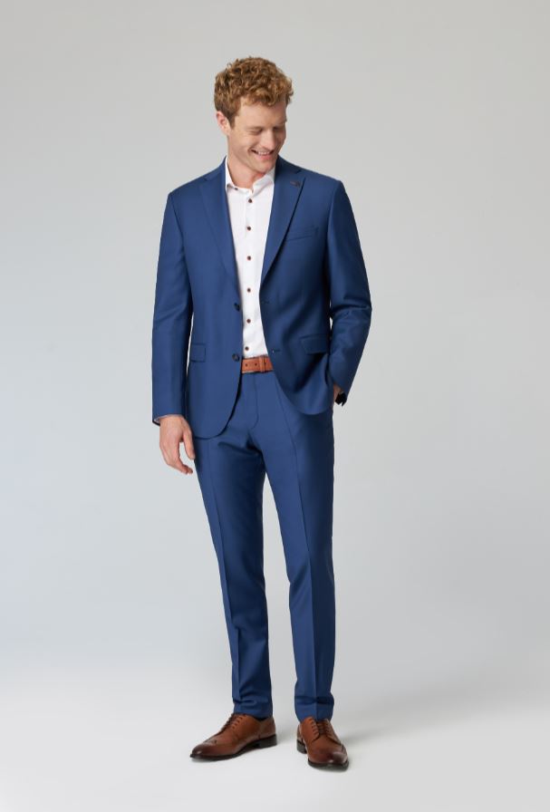 Roy Robson Abito Blu Marine Roy Robson Lana Naturale Stretch Drop Quattro Comfort Fit