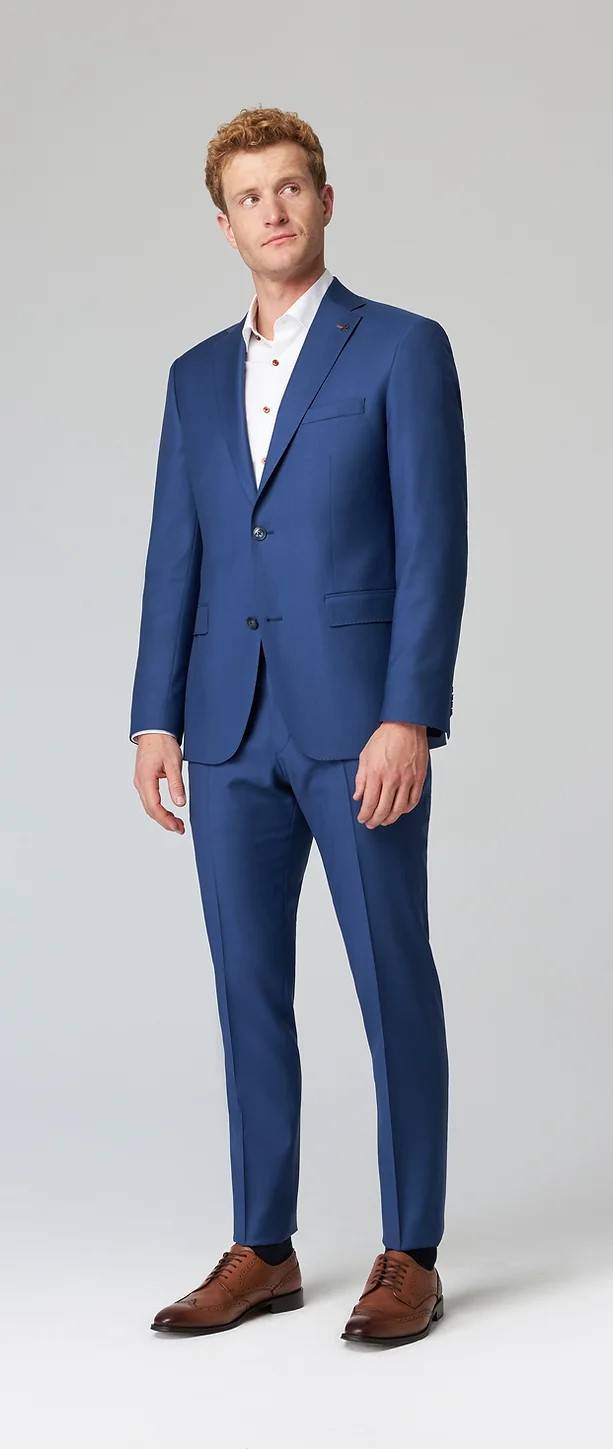 Roy Robson Abito Blu Marine Roy Robson Lana Naturale Stretch Drop Quattro Comfort Fit