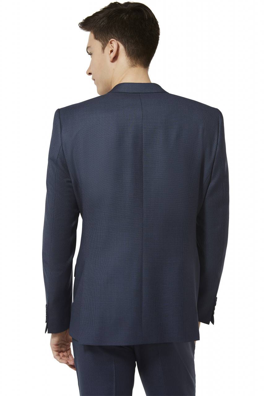 Digel Abito Blu Medio Drop Quattro Corto Slim Fit Digel In Lana Reda Super 110's