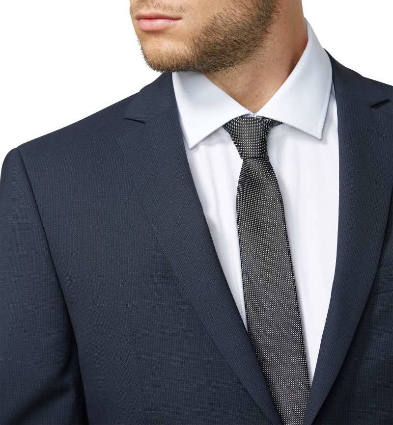 Digel Abito Blu Micro Disegno Digel Slim Fit Lana Stretch