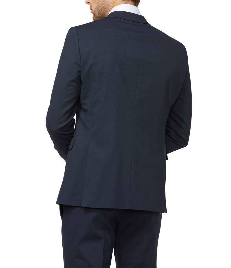 Digel Abito Blu Micro Disegno Digel Slim Fit Lana Stretch