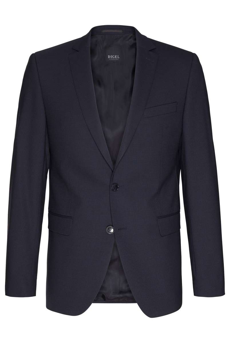 Digel Abito Blu Micro Disegno Digel Slim Fit Lana Stretch