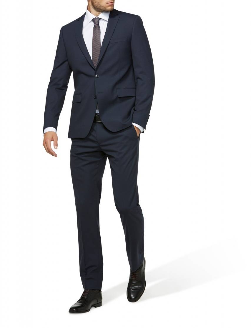 Digel Abito blu micro disegno Digel slim fit lana stretch