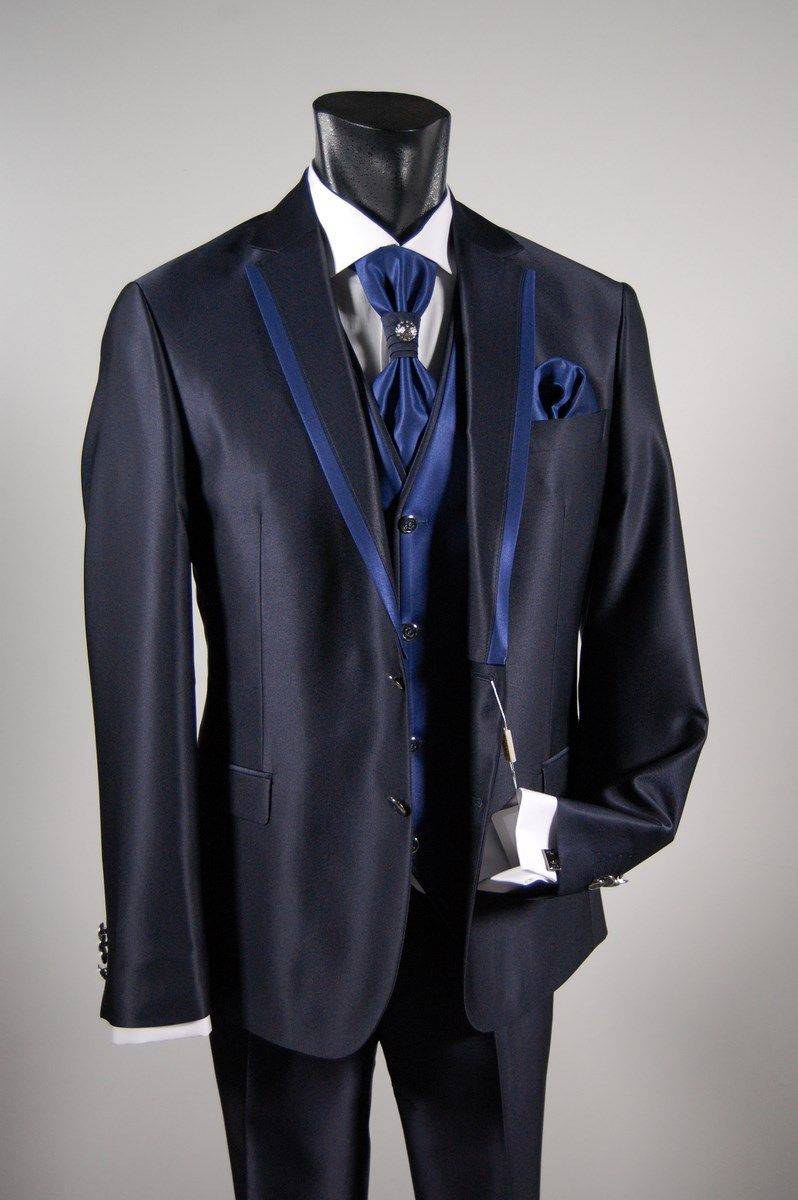 Musani Milano Cerimonia Abito blu musani milano cerimonia completo di gilet cravatta e camicia