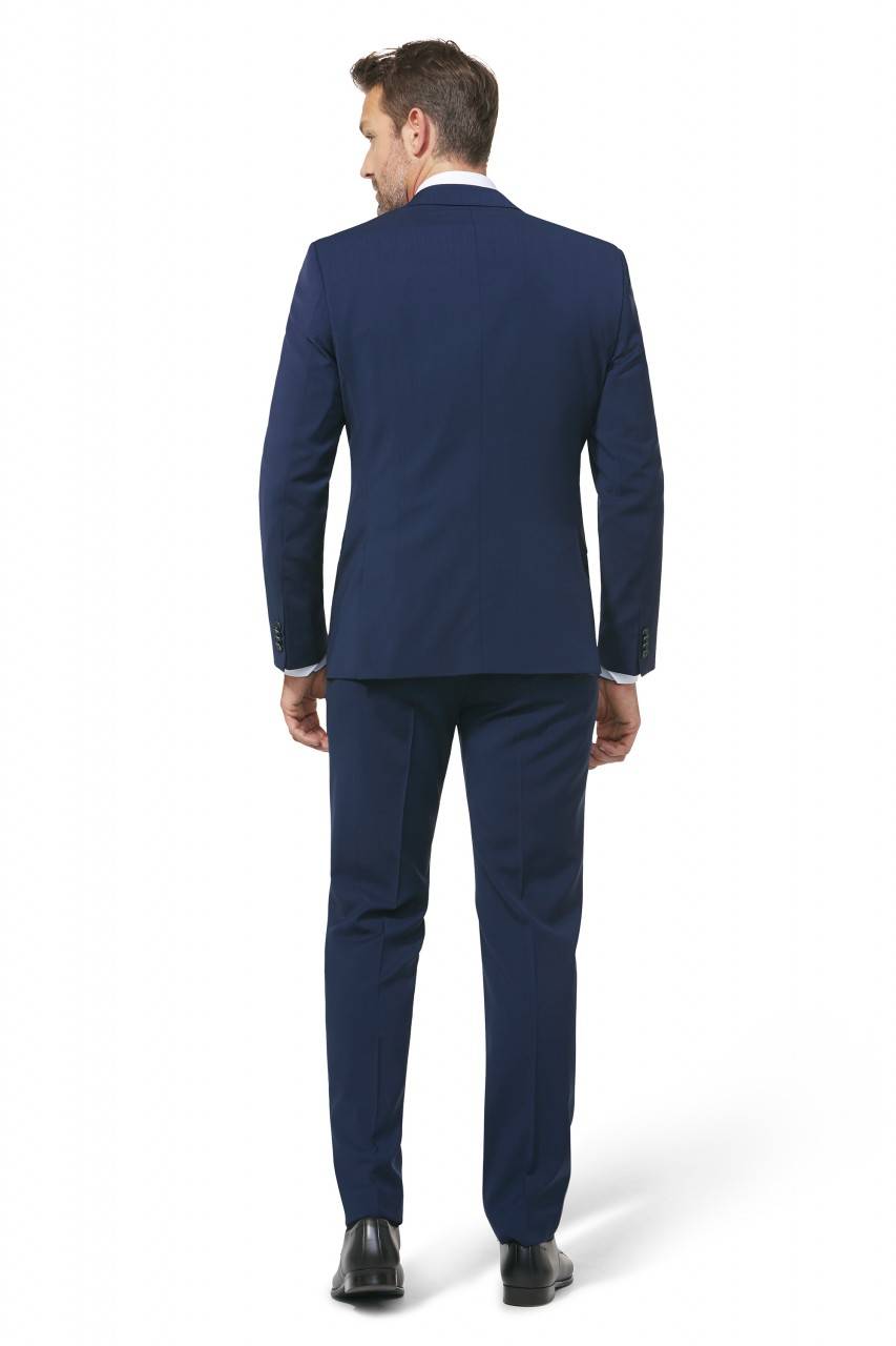 Digel Abito Blu Napoli Digel Drop Quattro Corto In Pura Lana Vergine Marzotto Natural Stretch