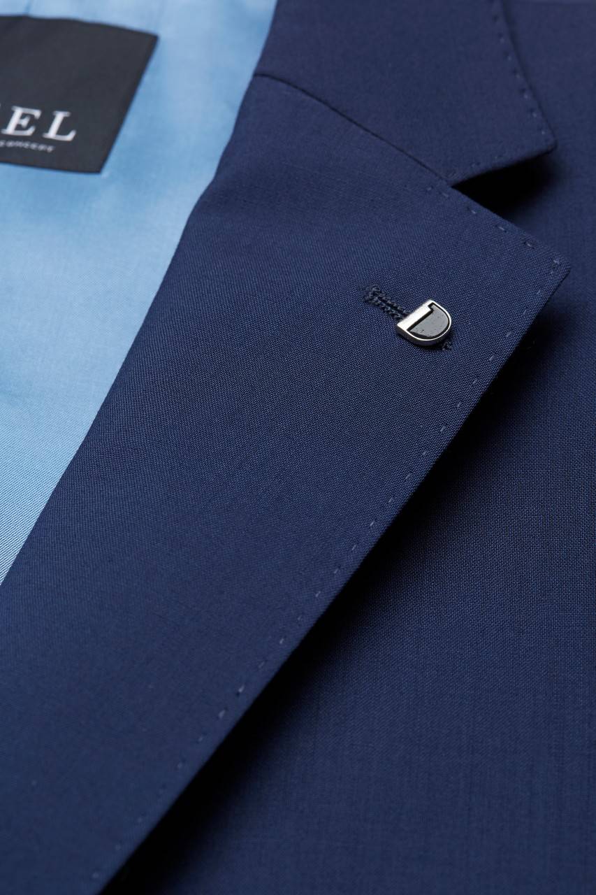 Digel Abito Blu Napoli Digel Drop Quattro Corto In Pura Lana Vergine Marzotto Natural Stretch