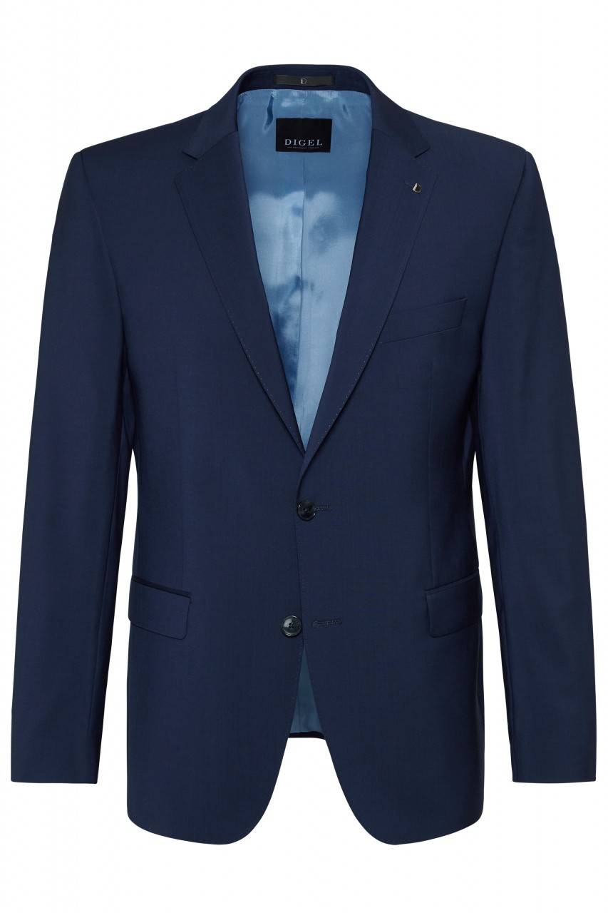 Digel Abito blu napoli digel drop quattro corto in pura lana vergine marzotto natural stretch