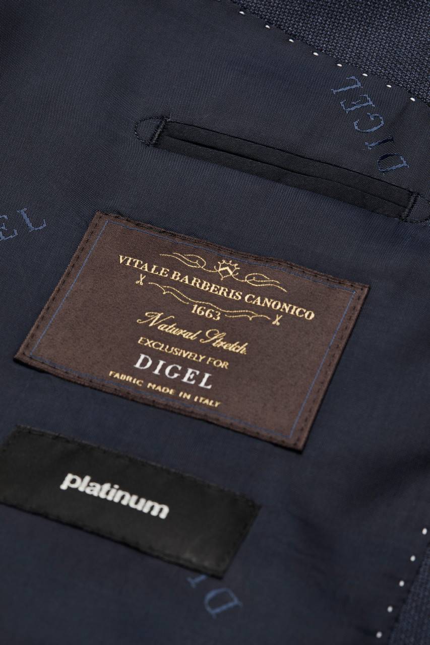 Digel Abito Blu Napoli Digel Drop Sei Modern Fit In Lana Vitale Barberis Canonico