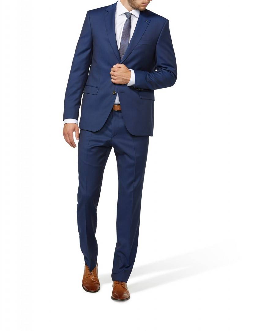 Digel Abito blu napoli digel drop sei modern fit in pura lana vergine reda