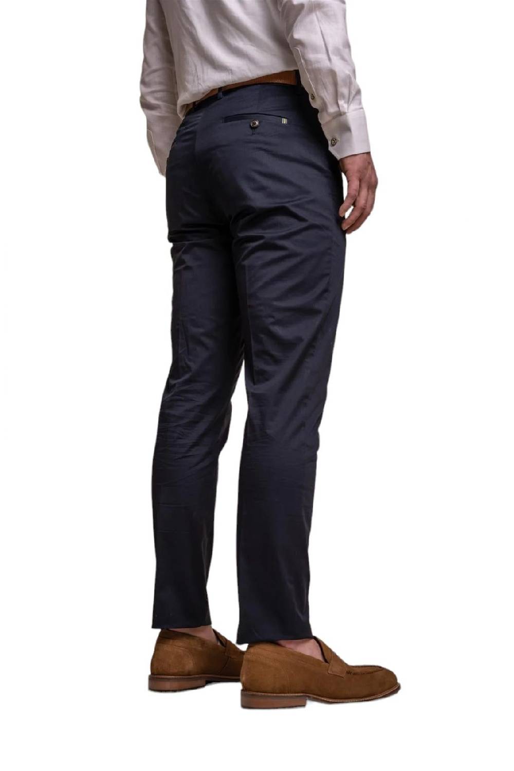 House Of Cavani Abito Blu Navy Cavani In Cotone Stretch Sfoderato