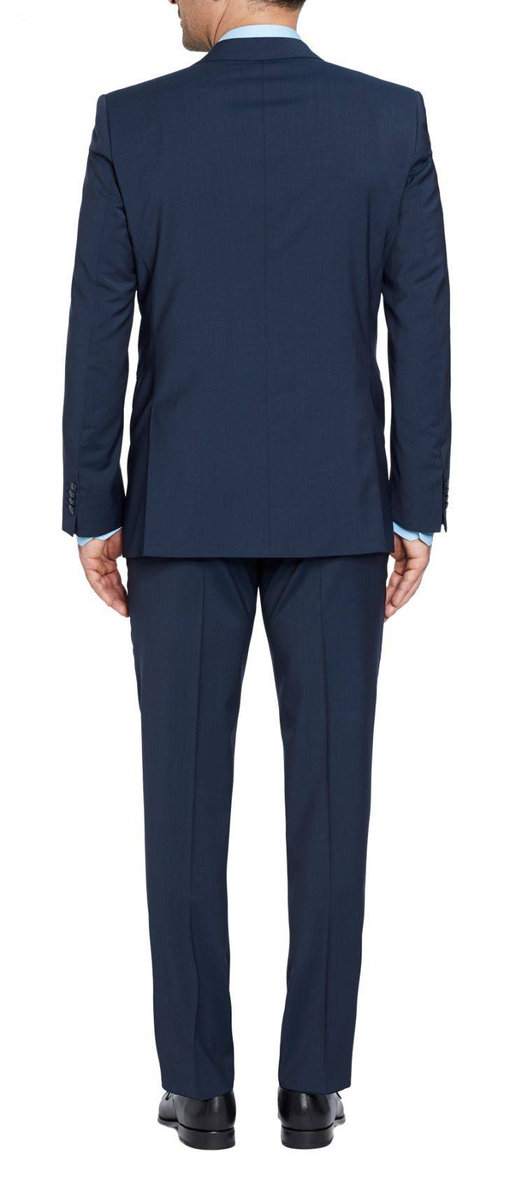 Digel Abito Blu Navy Digel Drop Quattro Corto In Pura Lana Marzotto 100's Natural Stretch