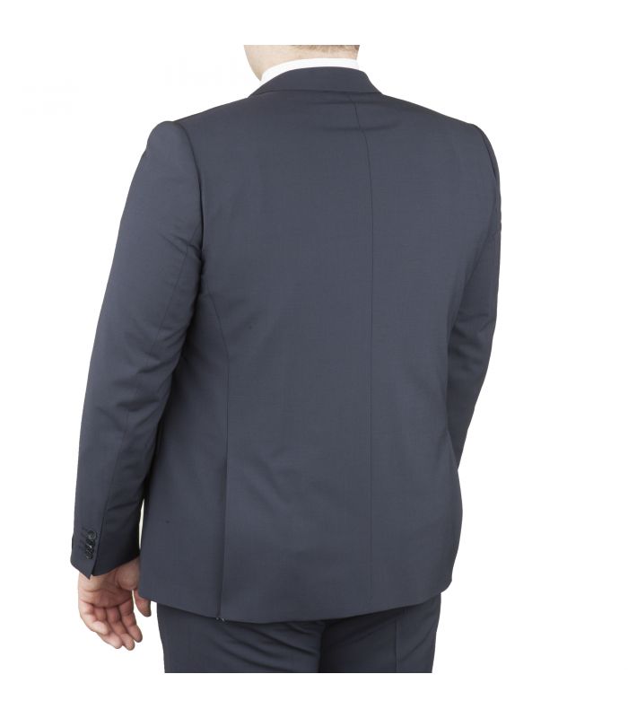 Digel Abito Blu Navy Digel Taglie Forti Drop Quatto Corto Pura Lana Marzotto