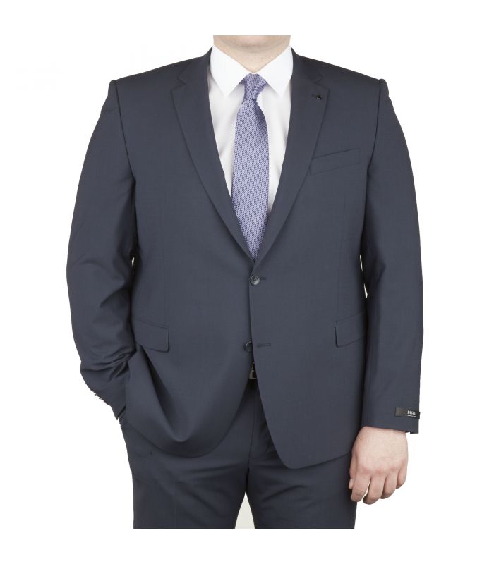 Digel Abito blu navy digel taglie forti drop quatto corto pura lana marzotto