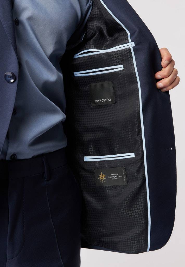 Roy Robson Abito Blu Navy Roy Robson In Lana Cerruti Stretch Drop Sei Regular Fit