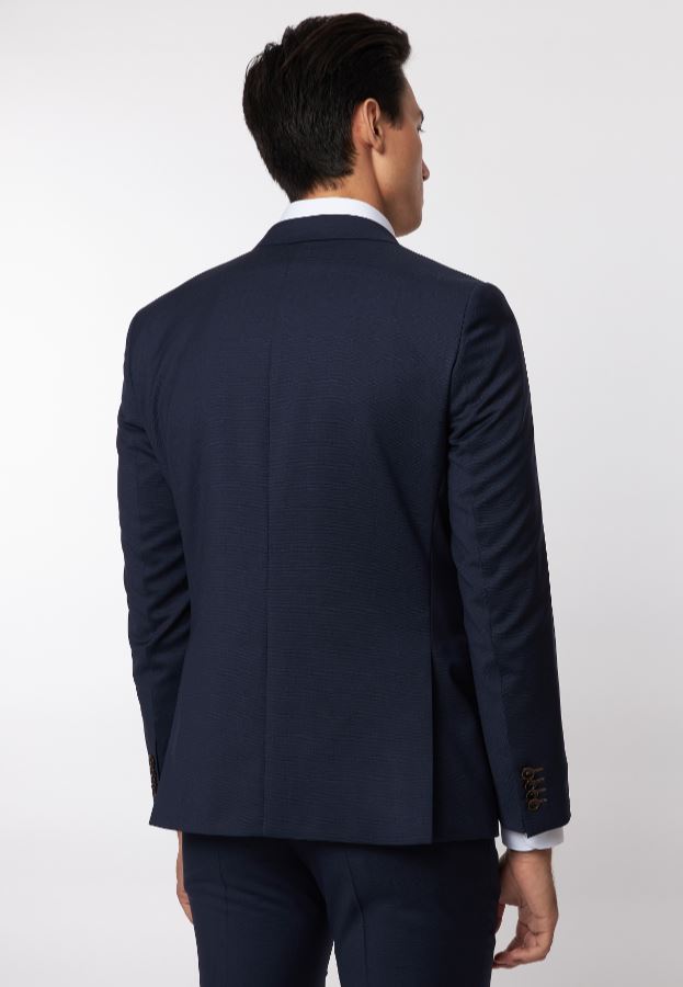 Roy Robson Abito Blu Roy Robson Slim Fit In Lana Merlane Operata