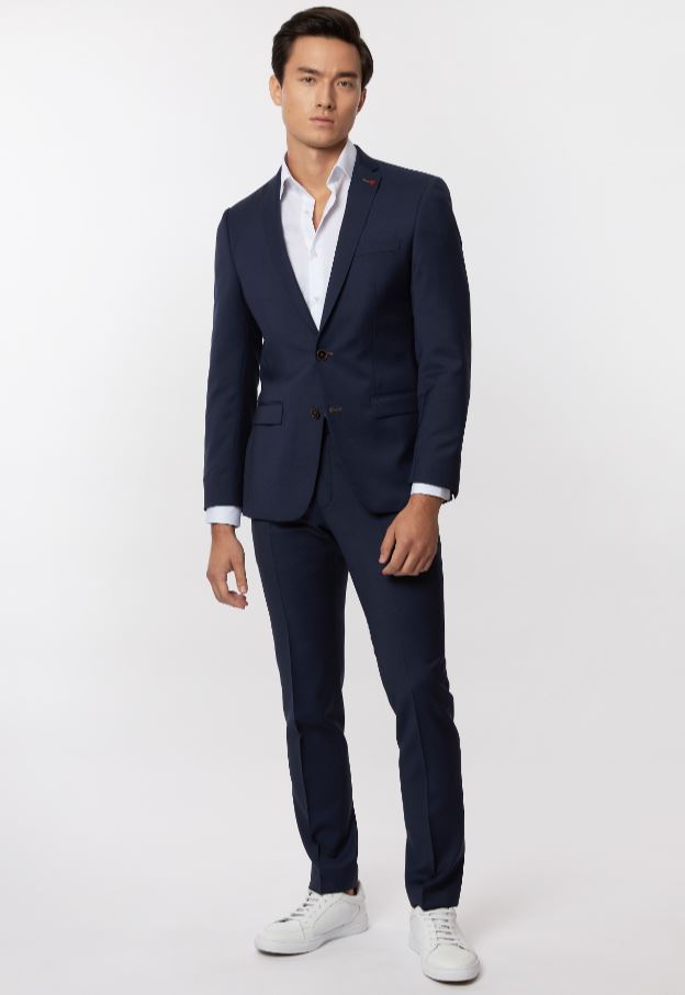 Roy Robson Abito blu roy robson slim fit in lana merlane operata