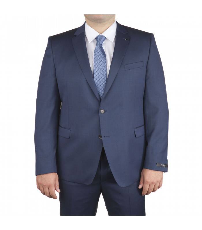 Digel Abito Blu Royal Digel Taglie Forti Drop Quattro Corto Pura Lana Reda