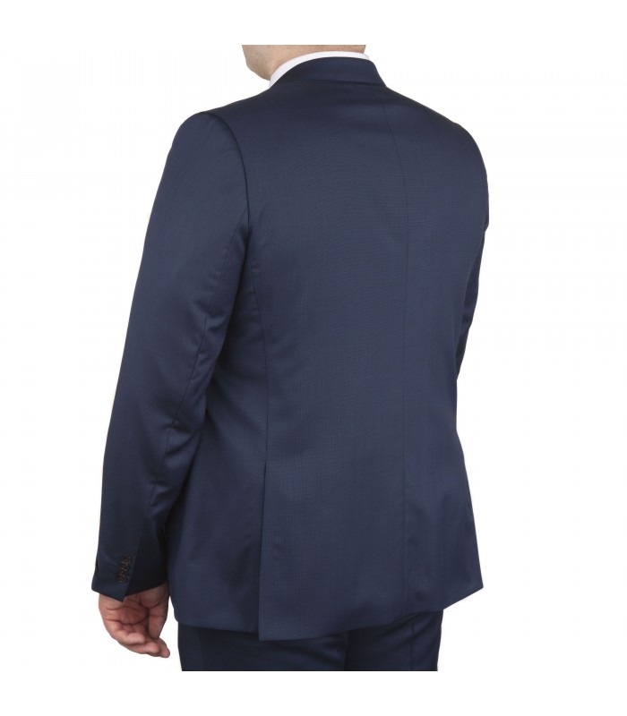 Digel Abito Blu Royal Digel Taglie Forti Drop Quattro Corto Pura Lana Reda