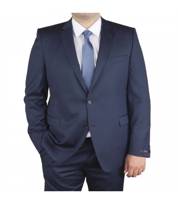 Digel Abito blu royal digel taglie forti drop quattro corto pura lana reda