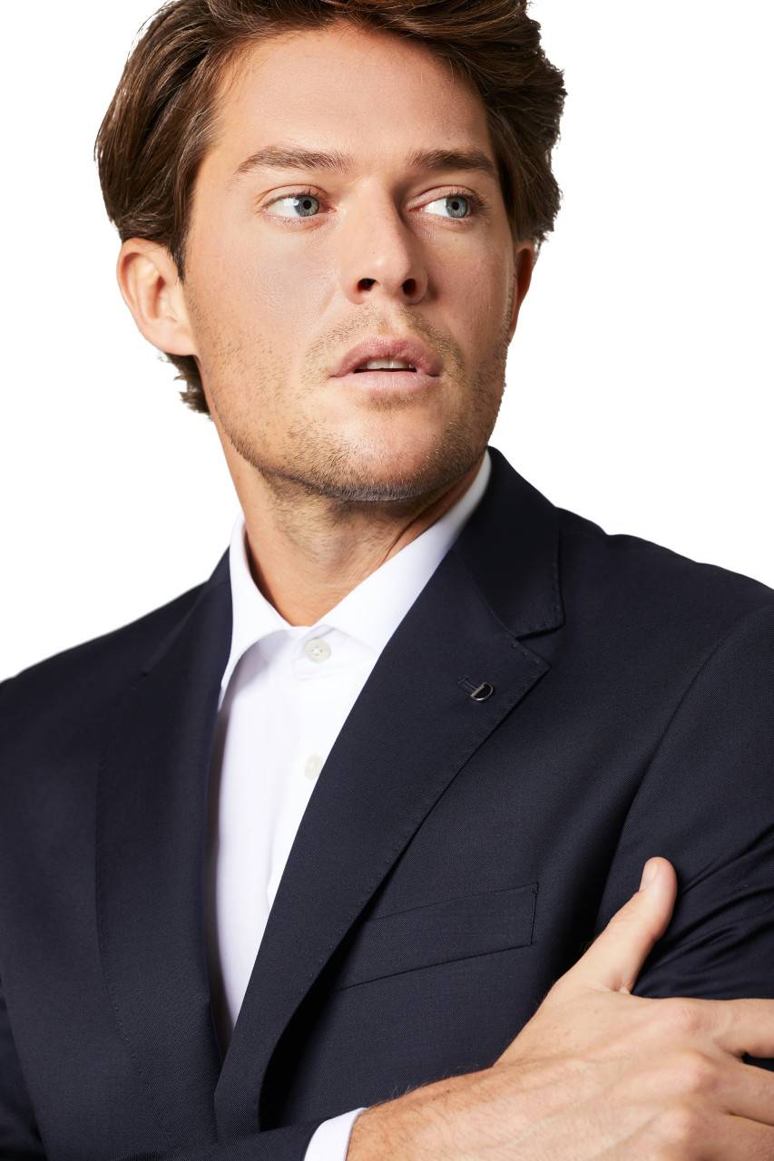 Digel Abito Blu Scuro Digel Drop Quattro Corto In Lana Reda Super 110's