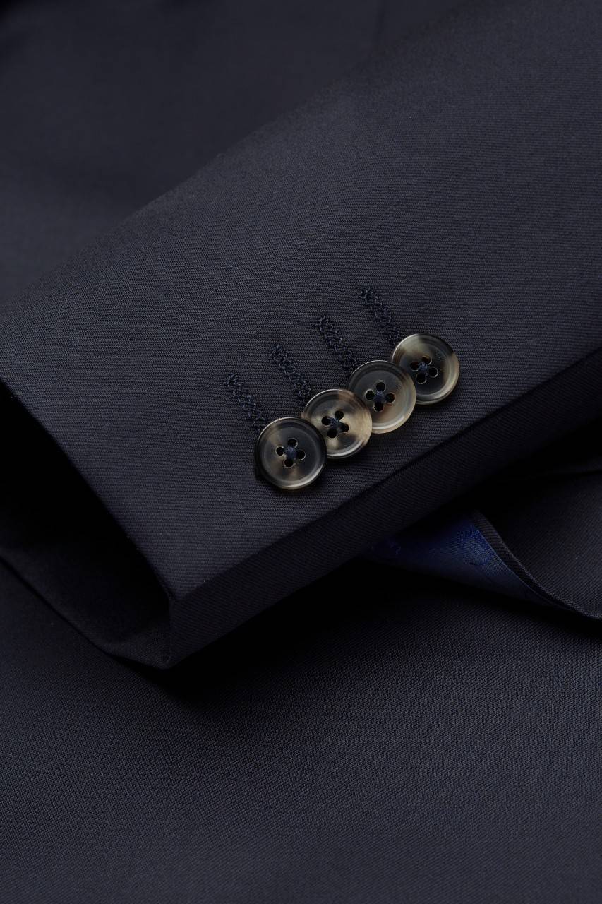 Digel Abito Blu Scuro Digel Drop Quattro Corto In Lana Reda Super 110's