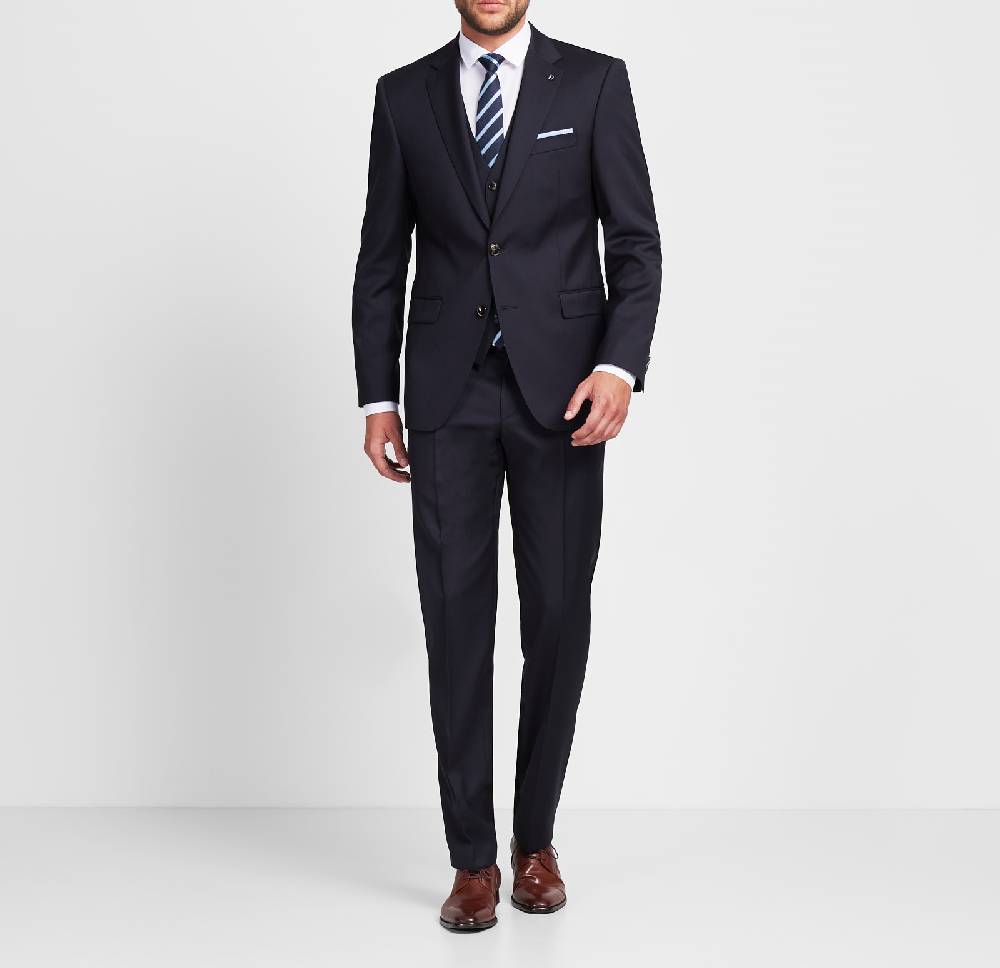 Digel Abito Blu Scuro Digel In Pura Lana Reda Drop Sei Modern Fit